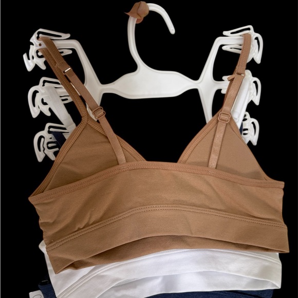 GIRLS Rene Rofe Bra Set - Navy, White, Tan - Picture 2 of 4